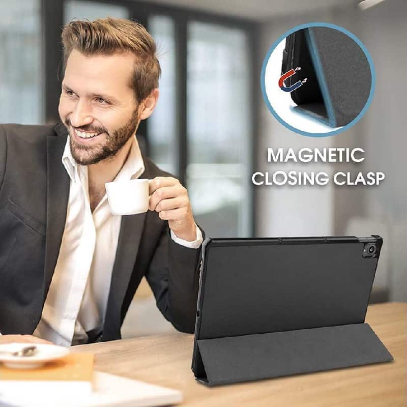 For Lenovo Tab P12 (12.7 inch) 2023 Smart Business Style Folio Leather Folding Stand Case Magnetic Cover