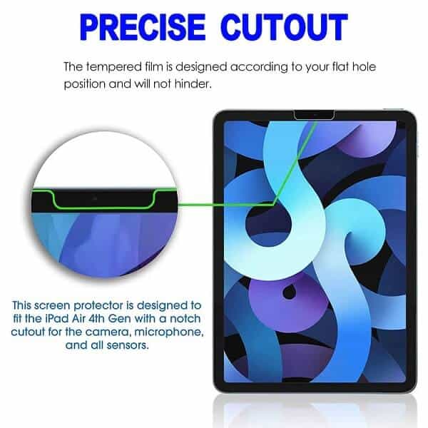(2 Pack) For iPad Air 10.9 inch 5th 2022 /Air 4th 2020 /iPad Pro 11 inch 4th 2022/ 3rd 2021/ 2nd 2020/ 1st 2018 Gen Tempered Glass Screen Protector