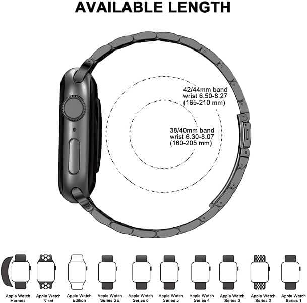 For Apple Watch Series 7 /SE /6 /5 /4 /3 /2 /1 Replacement Wrist Band 38mm 40mm 41mm 42mm 44mm 45mm Stainless Steel Metal iWatch Wristband Loop Strap