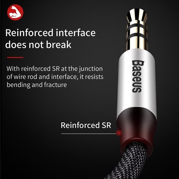 Baseus 3ft /1M 3.5mm Aux Auxiliary Cable Male to Male Audio Stereo Cord For Car, Headphones, iPods, iPhones, iPads, Tablets, Smart Phones