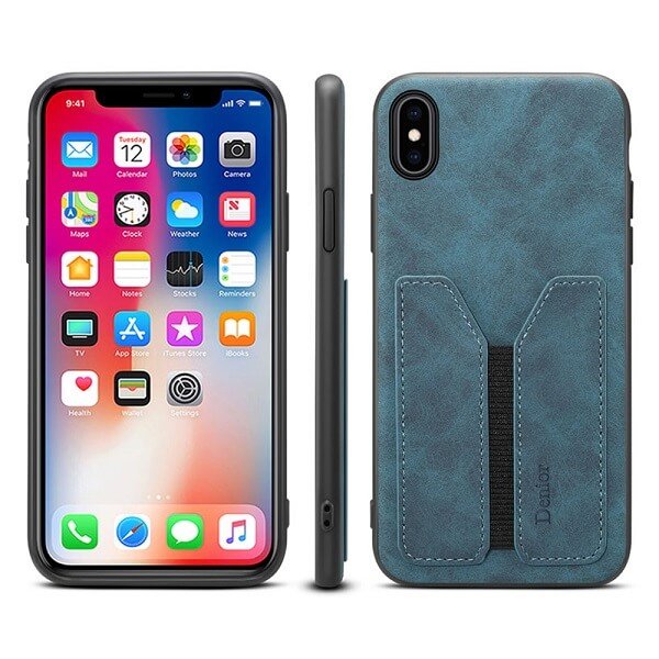 Blue Denior Apple iPhone X /XS Leather Case