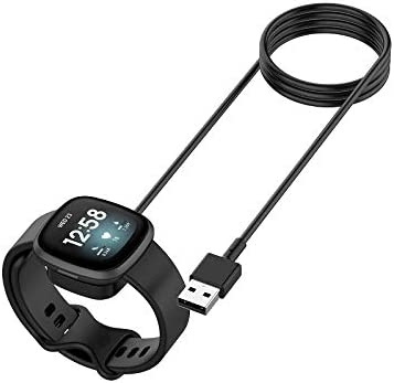 For Fitbit Versa 4/Versa 3/Sense 2/Sense Smartwatch Charger USB Charging Cable Dock Stand Cord