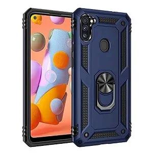 For Samsung Galaxy A11 Shockproof Case Heavy Duty Rugged Protective Cover (Navy Blue)