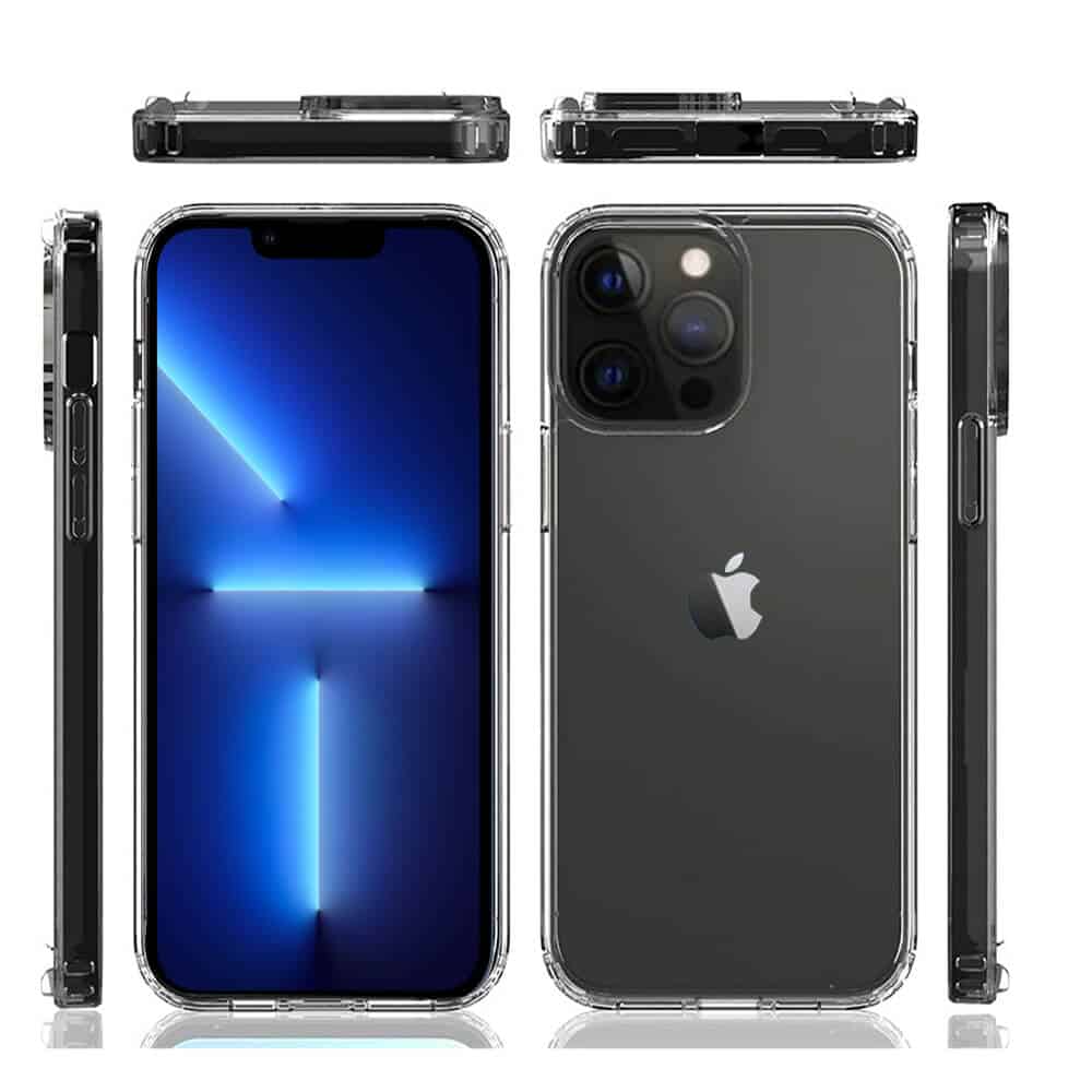 For Apple iPhone 14/14 Pro/14 Pro Max /14 Plus Clear Case Slim With 4 Corners [Shock Absorption] Soft Bumper Cover