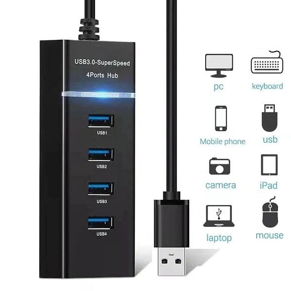 4 Ports USB 3.0 HUB Splitter High Speed Multi Splitter USB Adapter Expander Cable For Desktop PC Laptop Adapter