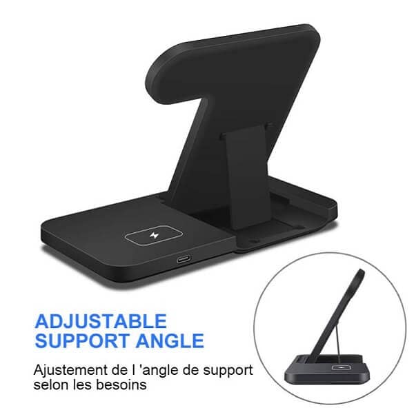 15W Qi 3 in 1 Fast Charging Wireless Charging Stand Dock Station For AirPods Pro Apple Watch SE 6 5 4 3 2 iPhone 12 11 Pro Max Xs X Xr 8 Plus