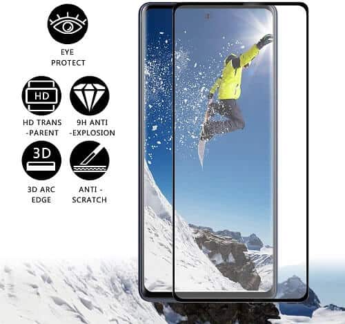 [2 Pack] Samsung Galaxy S21 5G Full Coverage Tempered Glass Screen Protector Film Guard (Black)