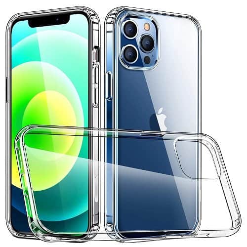 Apple iPhone 12 Pro Max Clear Case Slim With 4 Corners [Shock Absorption] Hard Back Soft Bumper Cover