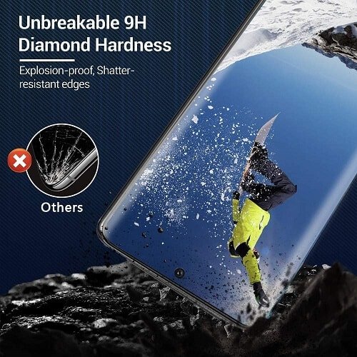 [2 Pack] Samsung Galaxy S21 5G Full Coverage Tempered Glass Screen Protector Film Guard (Black)