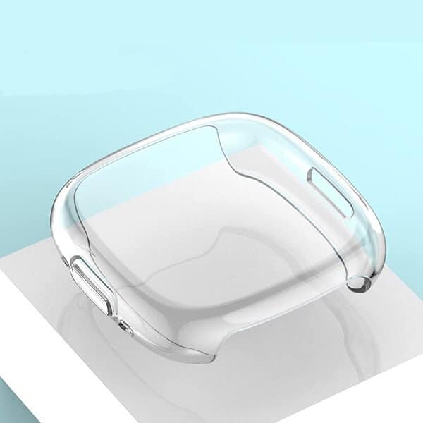 Fitbit Versa 3 /Fitbit Sense Gel Case Premium Soft Protective Silicone Cover (Clear)