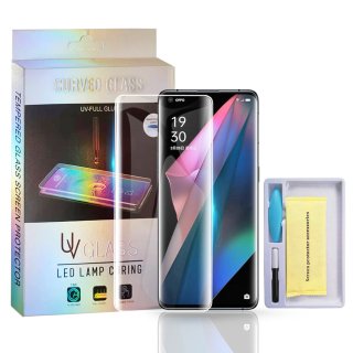 Oppo Find X3 Pro UV Liquid Gel Tempered Glass Screen Protector Guard