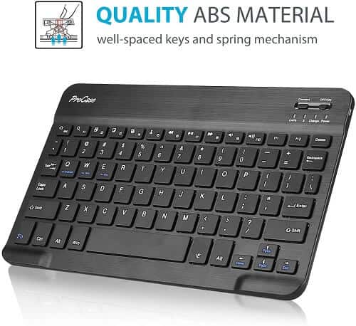 Apple iPad Pro 11 inch 2018/2020/2021/2022 Wireless Bluetooth Keyboard Case, Folio Leather Stand Cover (Black)