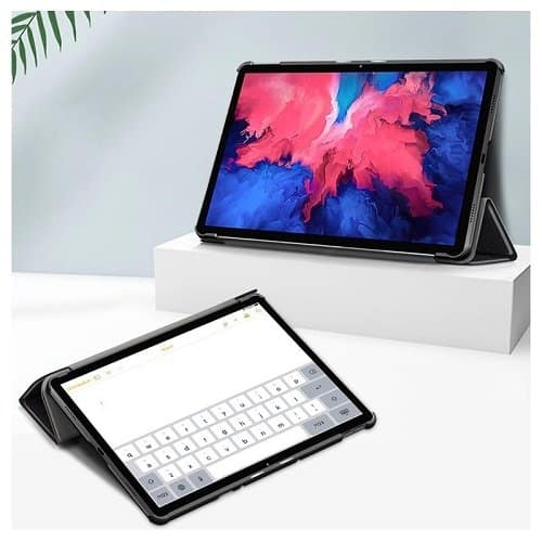 Lenovo Tab P11 /P11 Plus (11 inch) Folio Leather Cover Smart Magnetic Soft Flexible Case (Black)