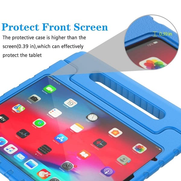 Apple iPad Air 4 /4th Gen 10.9 2020 kids Case, Kickstand Shockproof Heavy Duty Protective Handle Stand Light Weight Kids Friendly Cover (Blue)