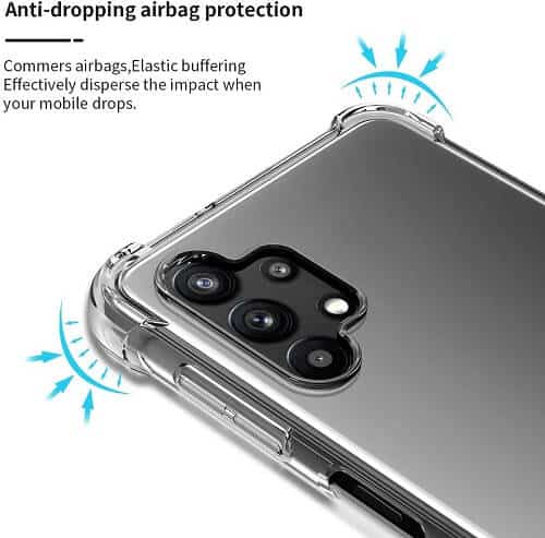 Samsung Galaxy A32 5G 4G Clear Case Shockproof Tough Gel Clear Transparent Air Cushion Cover