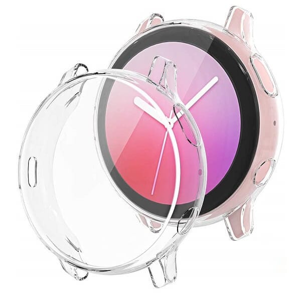 Samsung Galaxy Watch Active 2 40mm & 44mm Full Cover Protective Air Cushion Gel Case Cover (Clear)