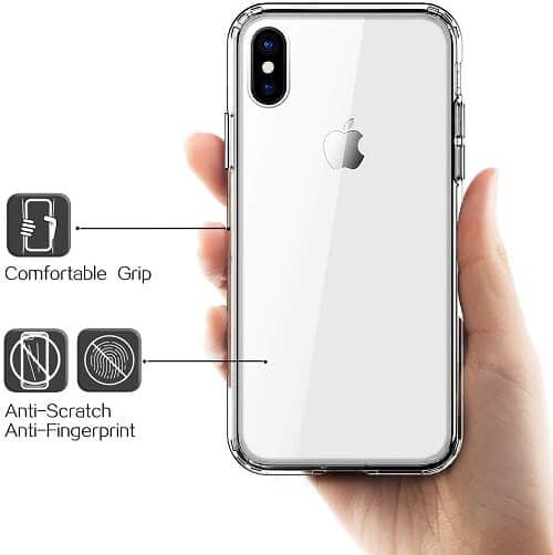 Apple iPhone X /XS Clear Case Slim With 4 Corners [Shock Absorption] Hard Back Soft Bumper Cover