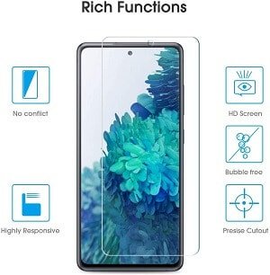 [2 Pack] Samsung Galaxy S20 FE Clear Full Coverage Tempered Glass Screen Protector Film Guard (Clear)