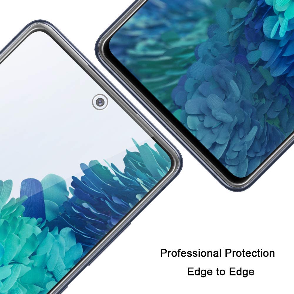 [2 Pack] Samsung Galaxy S20 FE Clear Full Coverage Tempered Glass Screen Protector Film Guard (Clear)