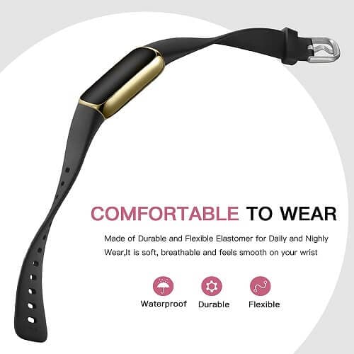 For Fitbit Luxe Replacement Band Strap Waterproof Silicone Wristbands Breathable Bracelet Adjustable Sports Watch Band