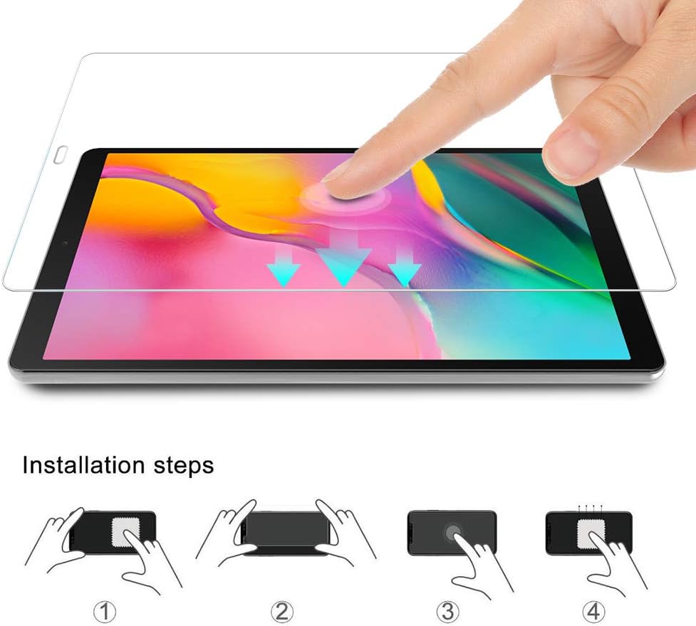 (2 Pack) For Samsung Galaxy Tab A 10.1 inch 2019 SM-T510 / T515 Tempered Glass Screen Protector – 9H HD Clear Anti-Scratch Guard