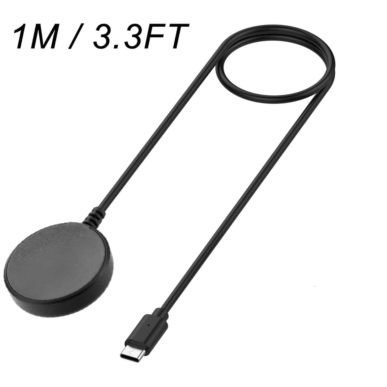 For Samsung Galaxy Watch 6/ 5 Pro/5/4/3/Active 2 Replacement Magnetic USB Type C Charging Charger Cable Cord (Black)