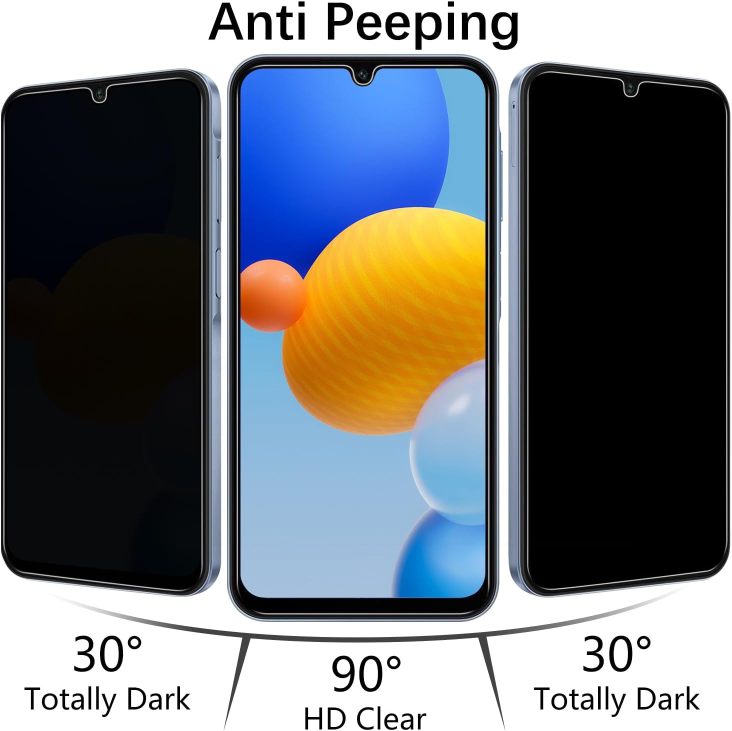 For HMD Aura 2 / HMD key SupRShield Anti Spy Privacy Tempered Glass LCD Screen Protector Film Guard