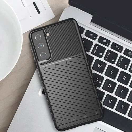 Samsung Galaxy S21 Case Shockproof Absorption Anti Scratch Heavy Duty Durable Drop Protection Phone Armor Back Cover (Black) 4