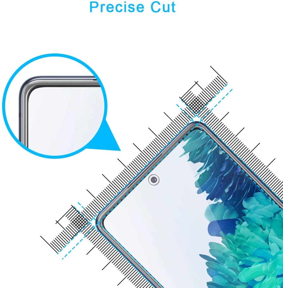 [2 Pack] Samsung Galaxy S20 FE Clear Full Coverage Tempered Glass Screen Protector Film Guard (Clear)