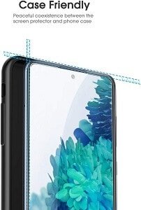 [2 Pack] Samsung Galaxy S20 FE Clear Full Coverage Tempered Glass Screen Protector Film Guard (Clear)
