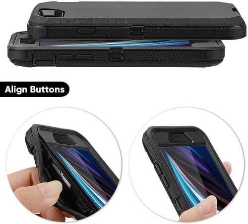 Apple iPhone 6/6S Case Drop Resistant Defender Tradies Heavy Duty Rugged Shockproof Cover (Black)