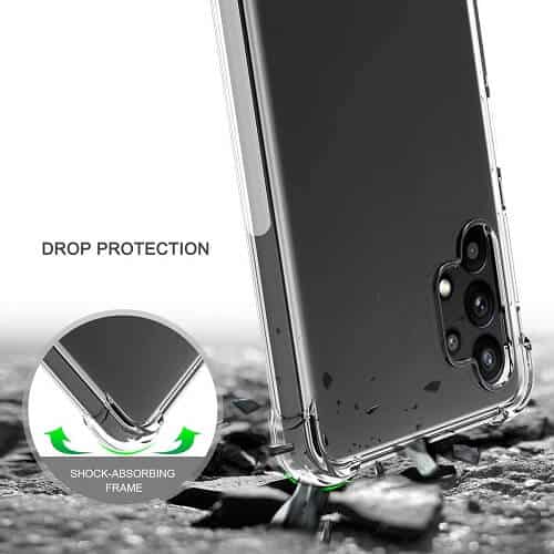 Samsung Galaxy A32 5G 4G Clear Case Shockproof Tough Gel Clear Transparent Air Cushion Cover
