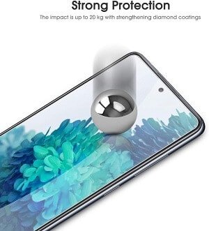 [2 Pack] Samsung Galaxy S20 FE Clear Full Coverage Tempered Glass Screen Protector Film Guard (Clear)