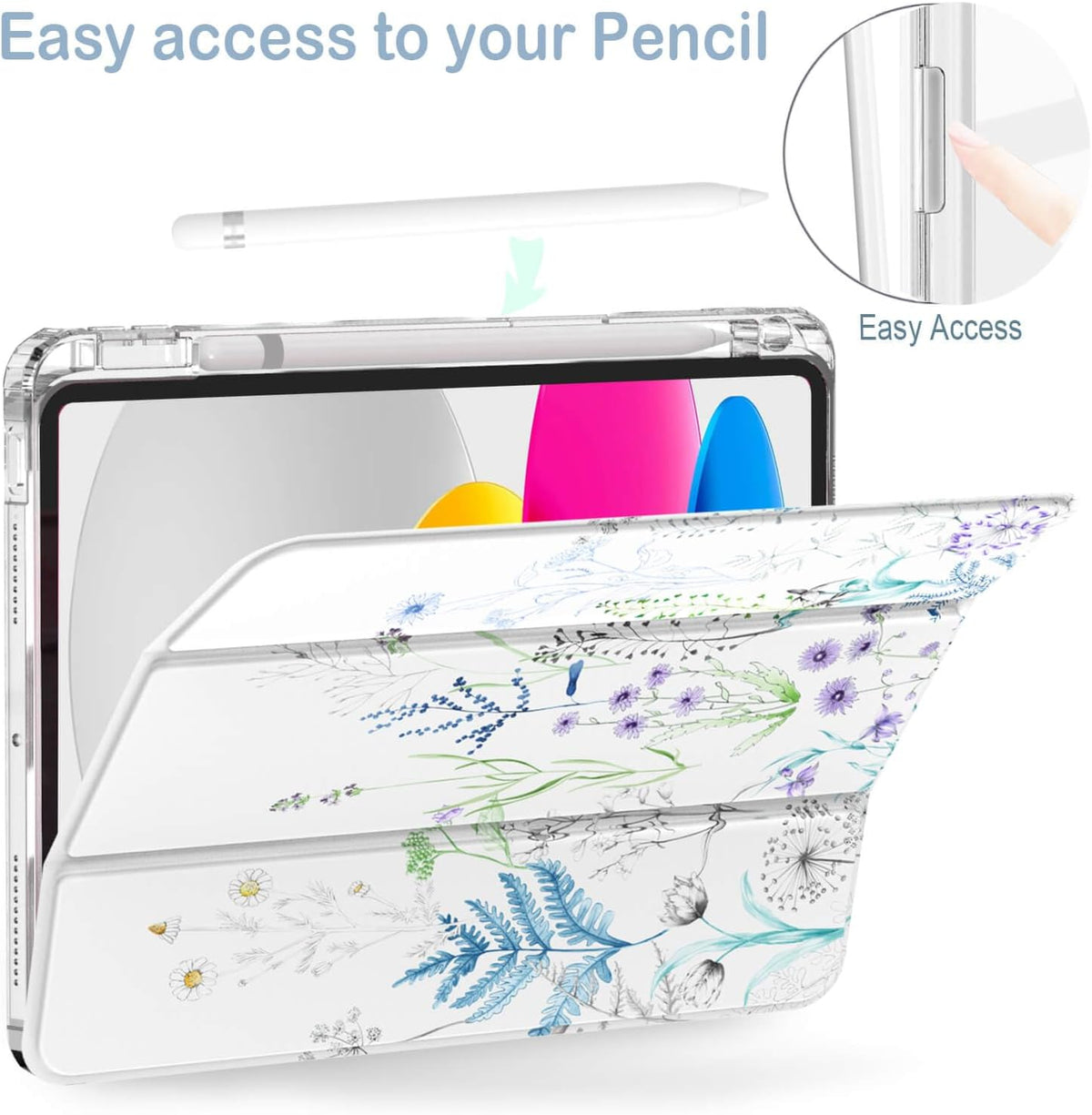 With Pencil Holder For Apple iPad 11th Gen (A16) /10th Gen 10.9 inch 2022 Folio Smart Leather Magnetic Stand Case Cover