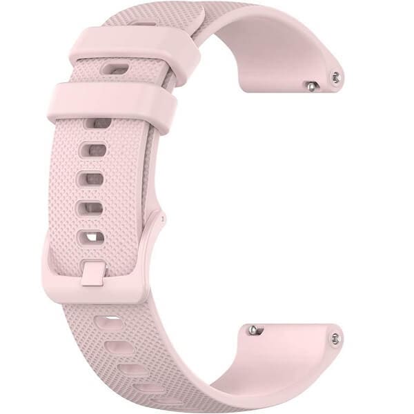 Garmin Vivoactive 4S Silicone Wristband Adjustable Rubber Watch Replacements Band Kit Strap (Rose Gold)