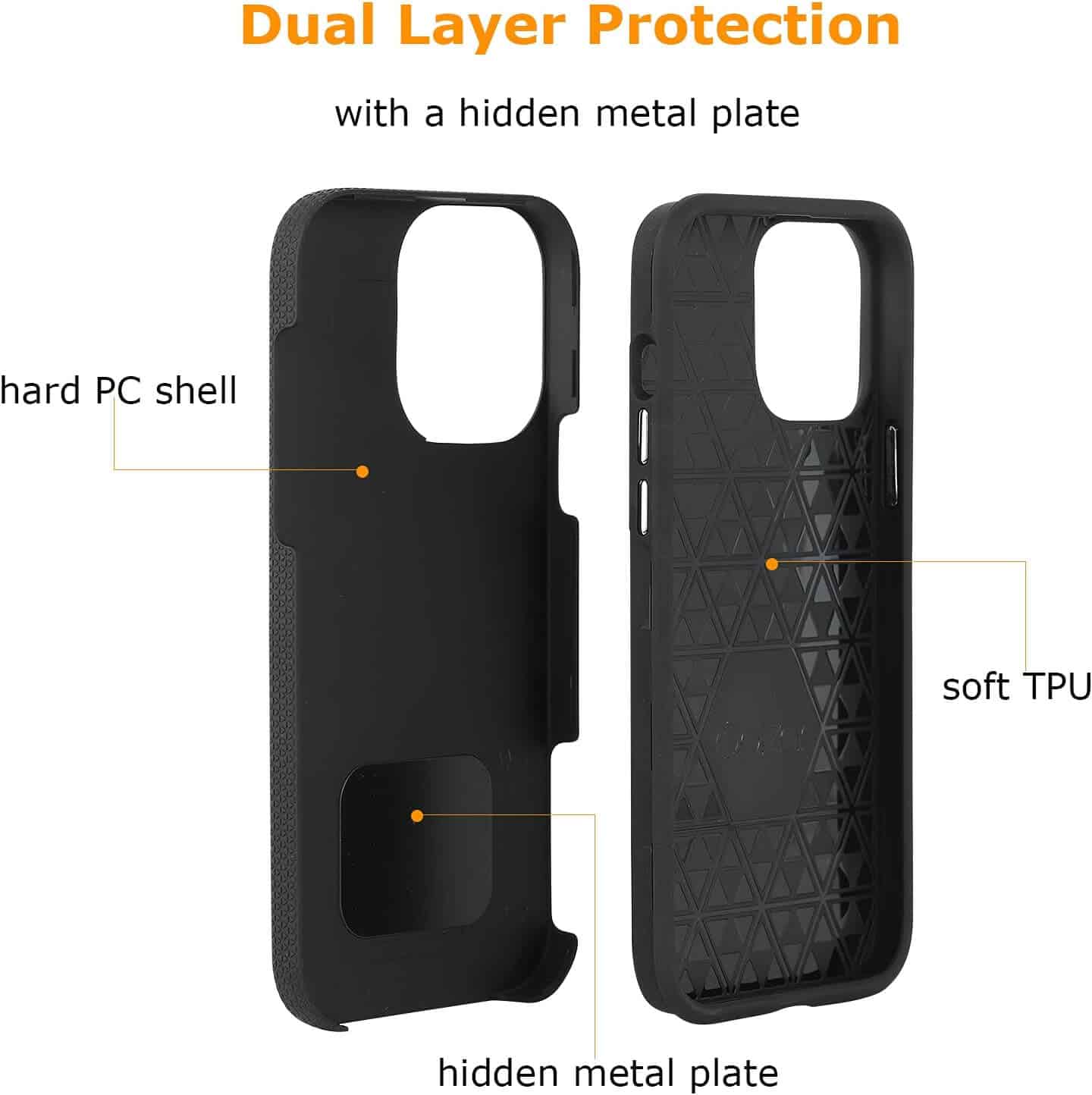Triangle For iPhone 15/15 Pro/15 Pro Max /15 Plus Shockproof Case Rugged Heavy Duty Armor Rugged Bumper Anti Knock Back Apple Cover