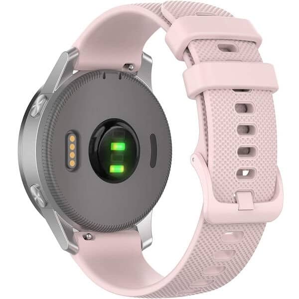 Garmin Vivoactive 4S Silicone Wristband Adjustable Rubber Watch Replacements Band Kit Strap (Rose Gold)