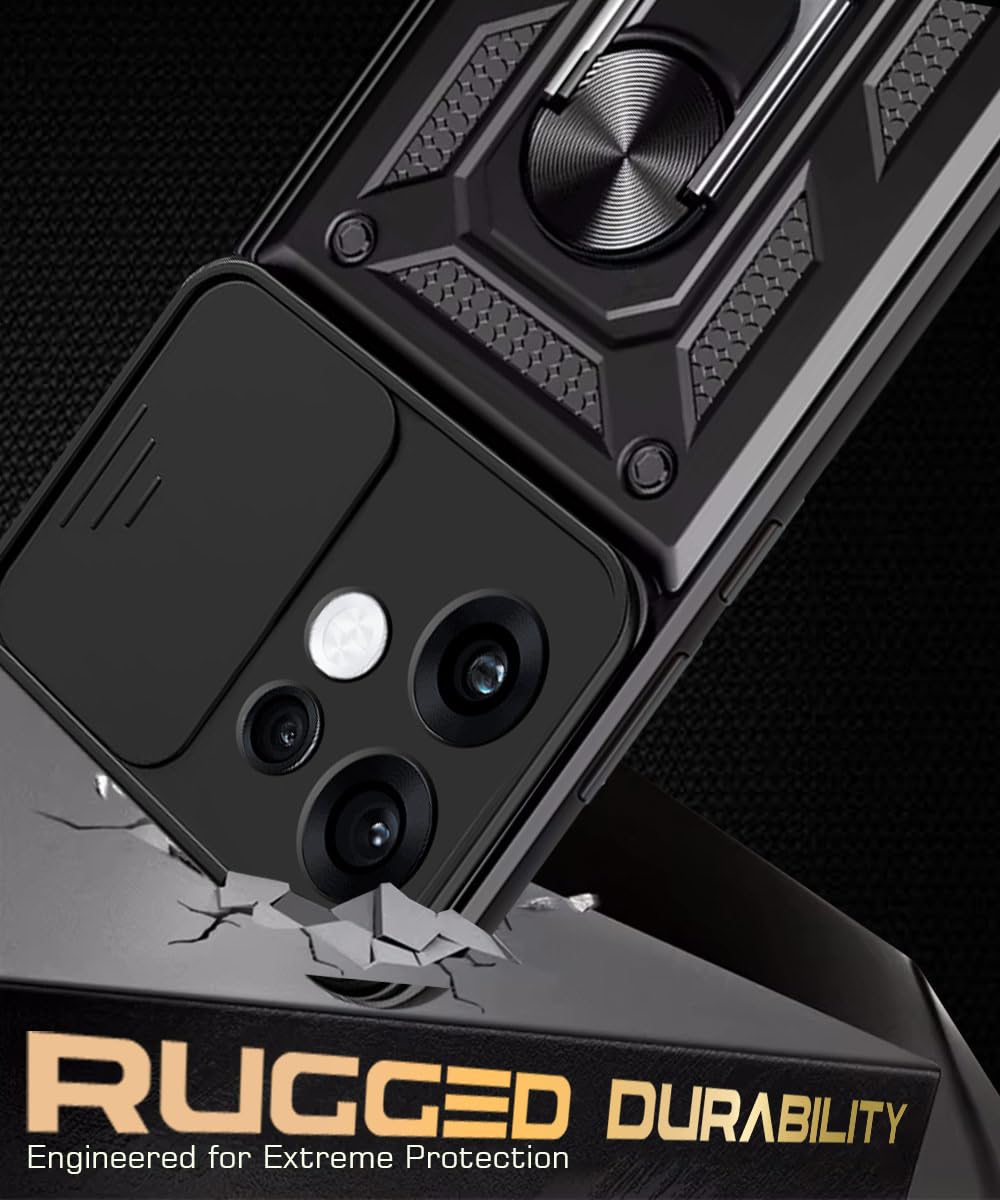 For Oppo Reno 16/ Reno 16 Pro Anti Scratch Rugged Magnetic Car Mount Ring Shockproof Heavy Duty Cover