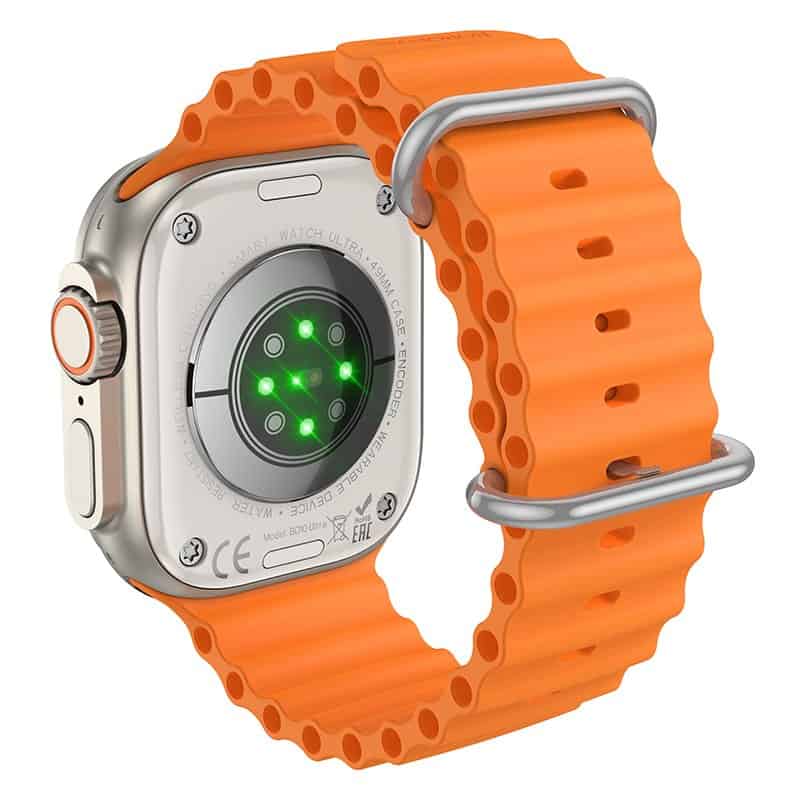 Borofone BD10 Ultra Answer /Make Calls 2 inch Bluetooth 5.3 Sports Smart Watch For Men /Women (Titanium Gold)
