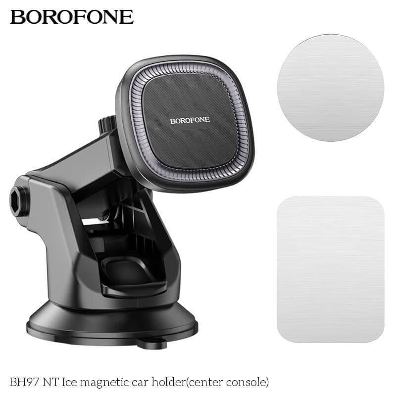 Borofone BH97 Strong Magnetic With Suction Centre Console Windshield /Dashboard Car Mobile Phone Holder For iPhone /Samsung/Oppo/Nokia/Moto/Google