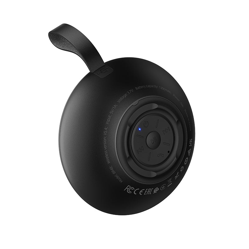 BOROFONE BR48 UFO Sports Bluetooth 5.4 Portable Wireless Speaker 5W TWS Pairing 1200mAh Rechargeable Black