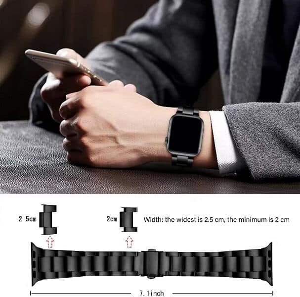 For Apple Watch Series 7 /SE /6 /5 /4 /3 /2 /1 Replacement Wrist Band 38mm 40mm 41mm 42mm 44mm 45mm Stainless Steel Metal iWatch Wristband Loop Strap