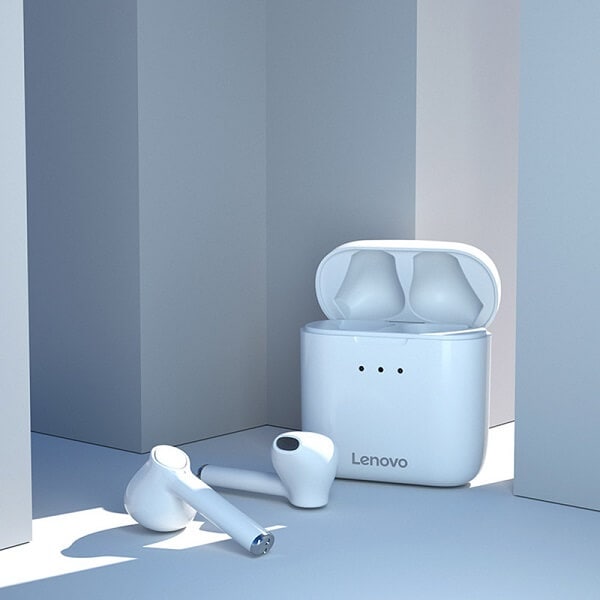 Lenovo QT83 TWS Wireless Earphones Bluetooth 5.0 Headset Touch Control Dual Stereo Bass Earbuds Sports Headphones (White)