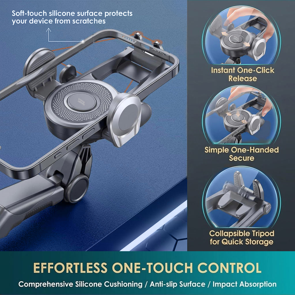 Heavy Duty Telescopic Car Truck Phone Holder Mount – Long Arm Adjustable Dashboard Windshield Suction Cup Stand