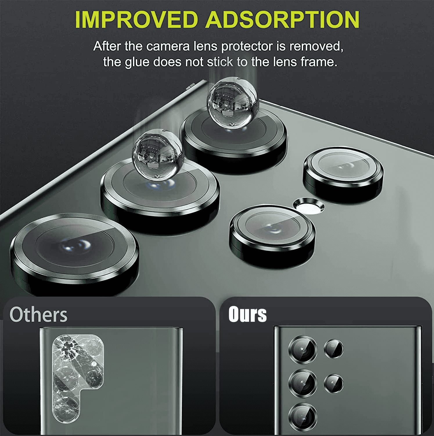 For Samsung Galaxy S23 FE Metal Individual Ring Protector Cover For Camera Lens