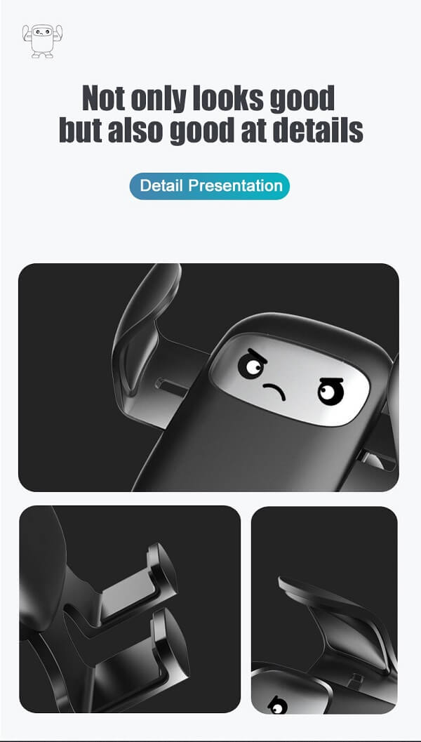 Universal For Up to 6.5 inch Car Cell Phone Holder Clip Gravity Car Mount Bracket Stand For iPhone Samsung Galaxy Nokia Oppo Google Pixel Motorola LG Telstra Optus