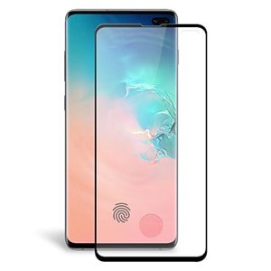 Samsung Galaxy S10 Plus Full Coverage Tempered Glass LCD Screen Protector Film Guard (Black)