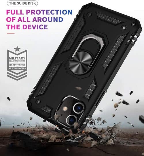 For Apple iPhone 12 /12Mini /12 Pro /12 Pro Max Anti Scratch Rugged Magnetic Car Mount Ring Case Cover