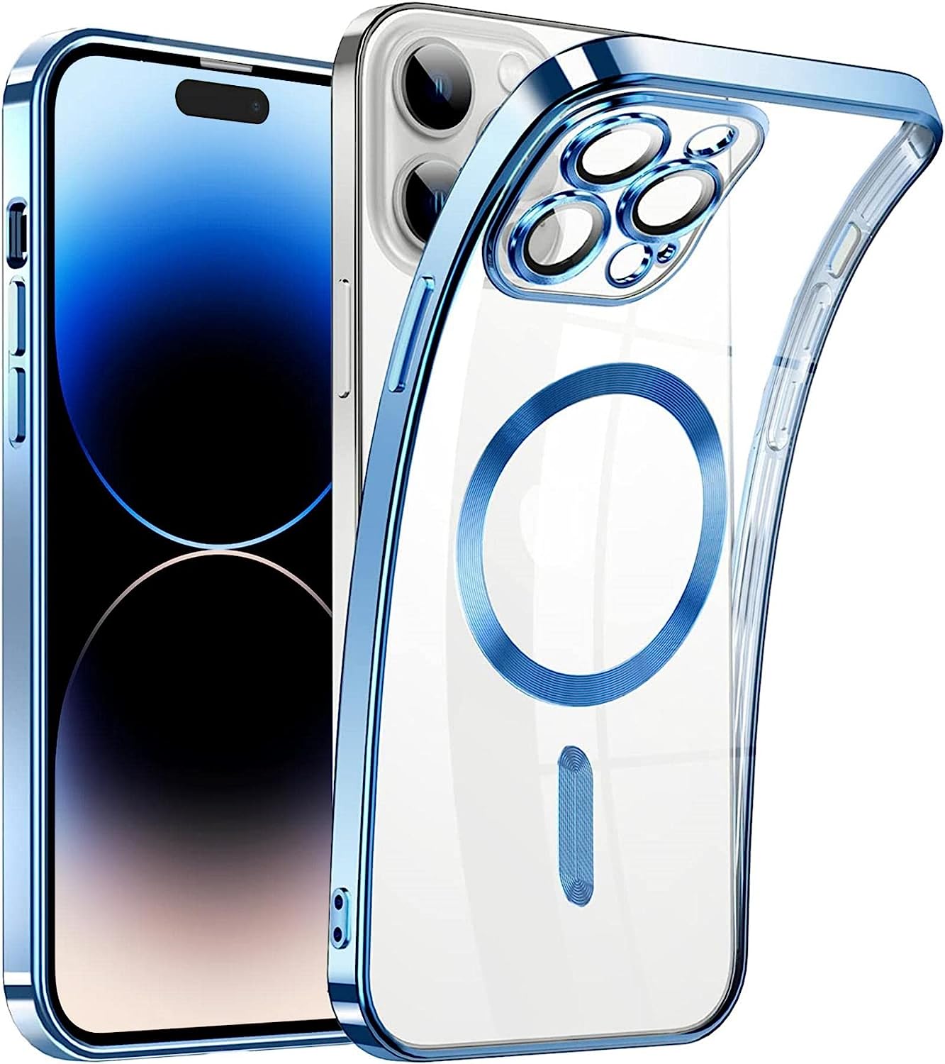 For Apple iPhone 13,13 Pro,13 Pro Max, 13 Mini MagSafe Magnetic Case HaloLock Shockproof Scratch Resistant Back Clear Protective Cover