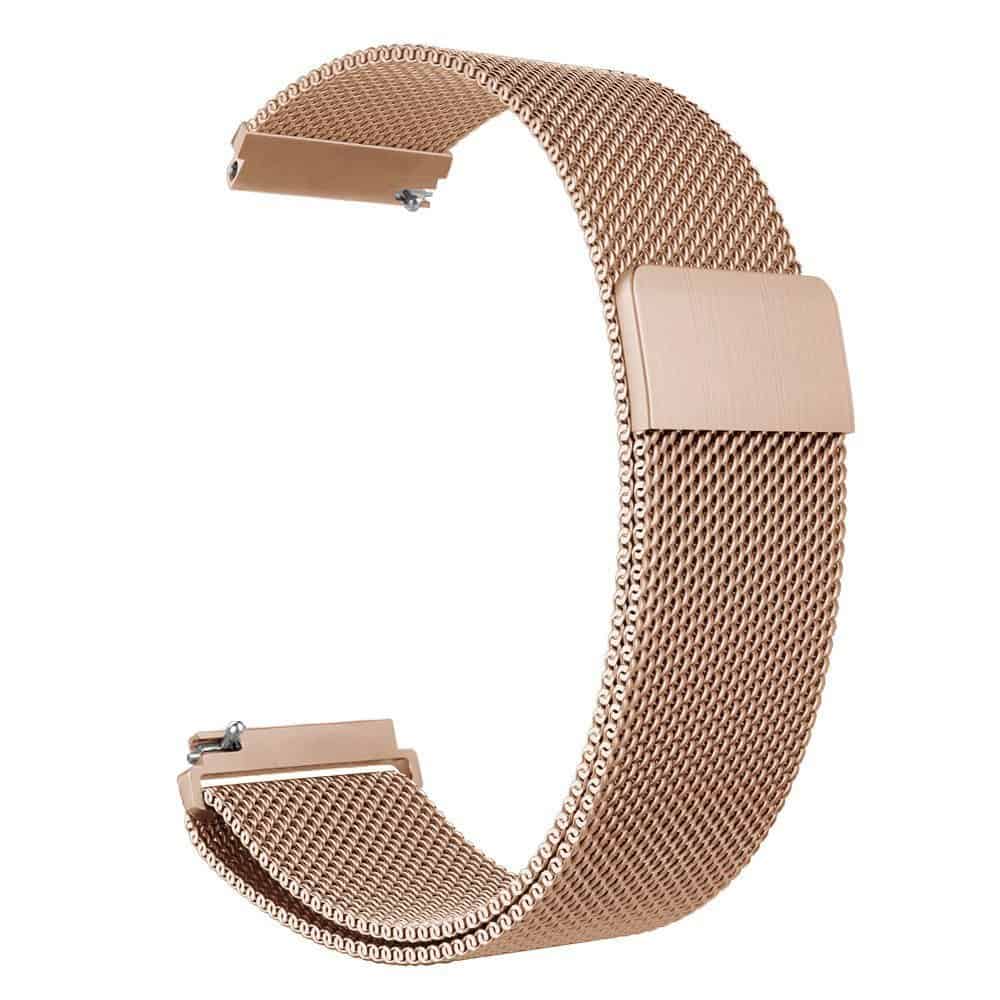 Garmin Vivomove 3 Replacement Wristband Milanese Stainless Steel Watch Band Bracelet Kit (Rose Gold )